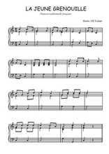 Téléchargez l'arrangement pour piano de la partition de La jeune grenouille en PDF